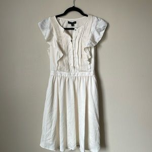 NWT Cream Colored Banana Republic Ruffle Dress